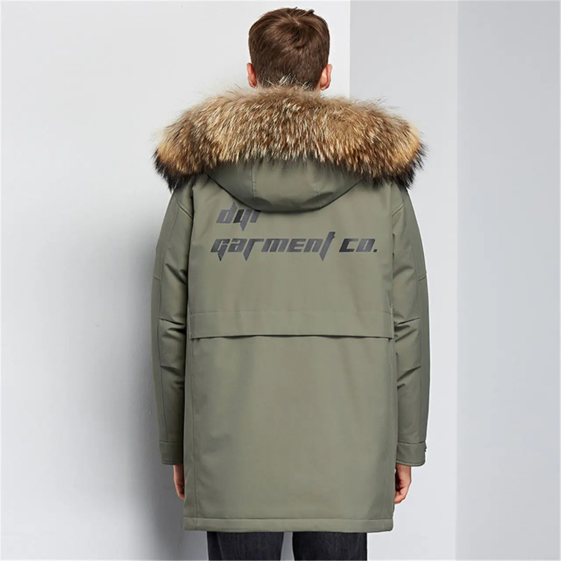 Men’s Parka Jacket – Relaxed Fit – Faux Fur Hood – Windproof Water-Resistant