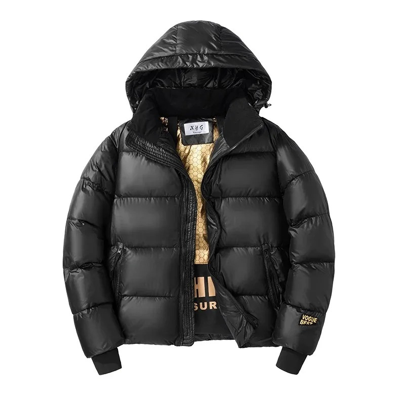 Men’s Puffer Jacket – Oversized Fit – Quilted with Detachable Hood – Insulated Warm