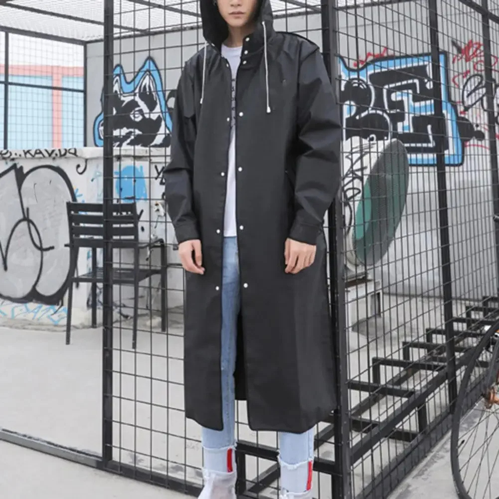 Men’s Hooded Coat – Waterproof – Oversized Fit – Long Length – Outdoor Casual Wear