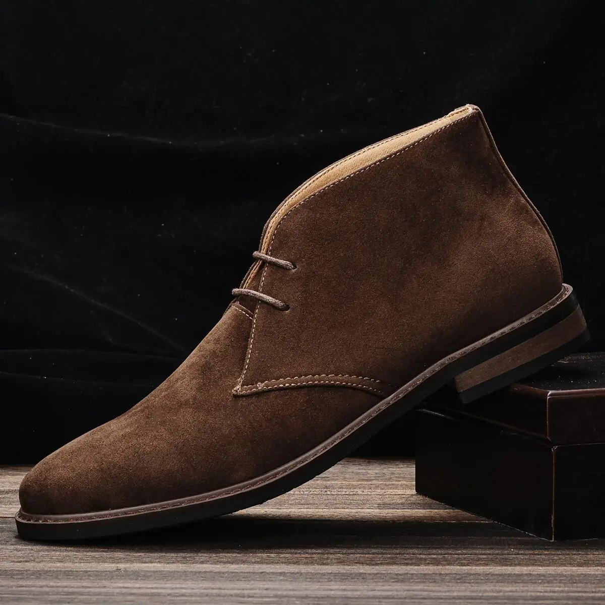 Men’s Chukka Boots – Classic Ankle Fit – Lace-Up – Smart Casual Versatile