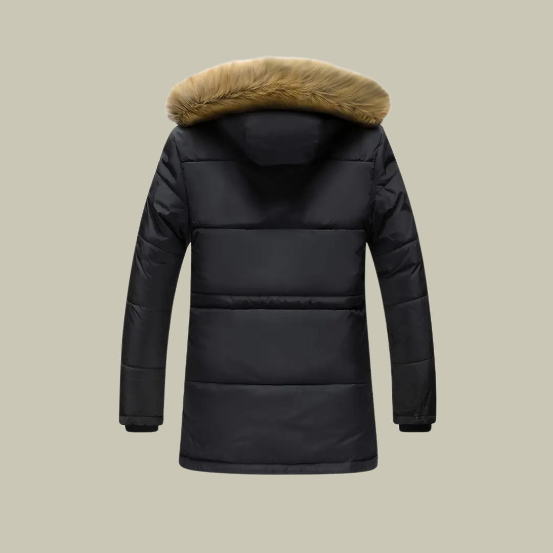 Men’s Parka Jacket – Faux Fur Lined – Water-Resistant – Quilted – Oversized Fit