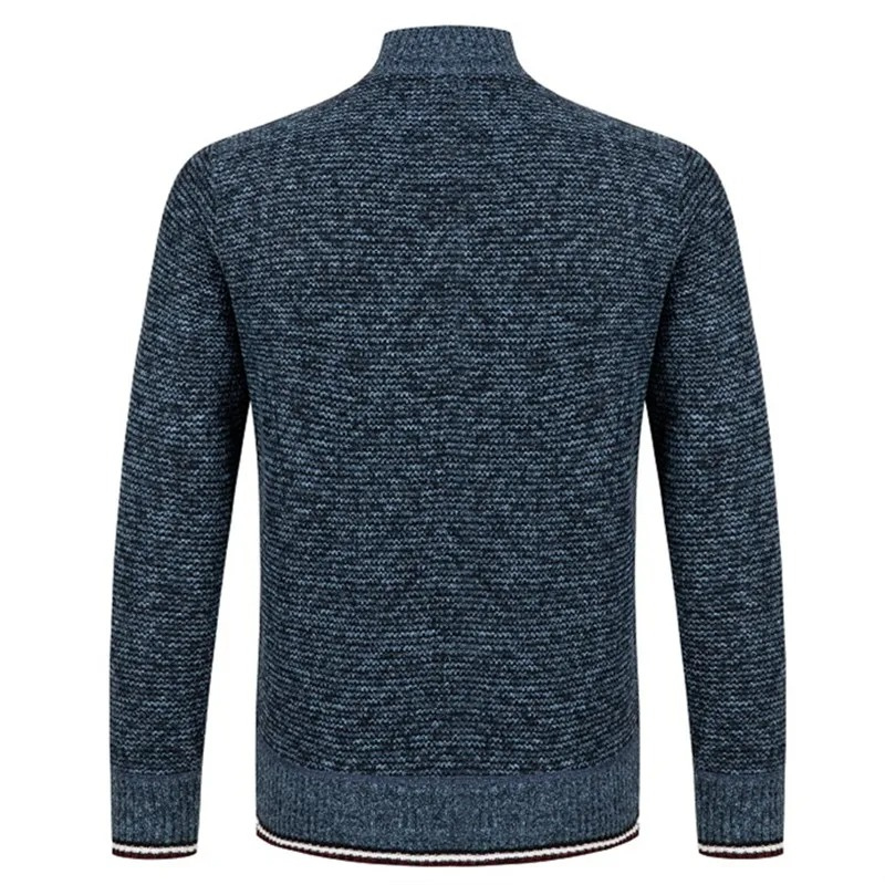 Men’s Quilted Jacket – Structured Fit – Knitted Sleeves – Ribbed Hem and Collar