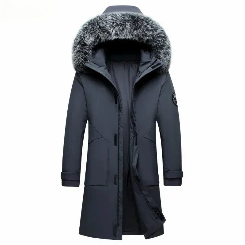 Men’s Parka Jacket – Structured Fit – Faux Fur Collar – Water-Resistant – Outdoor Wear
