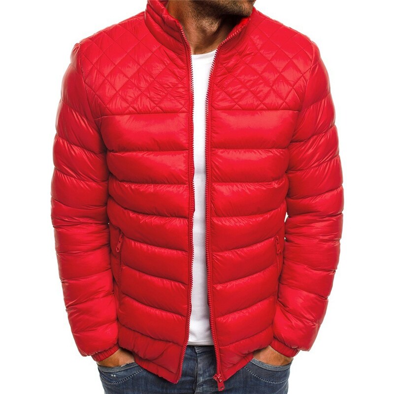Men’s Jacket - Stand Collar - Zip Closure -Warm & Comfortable
