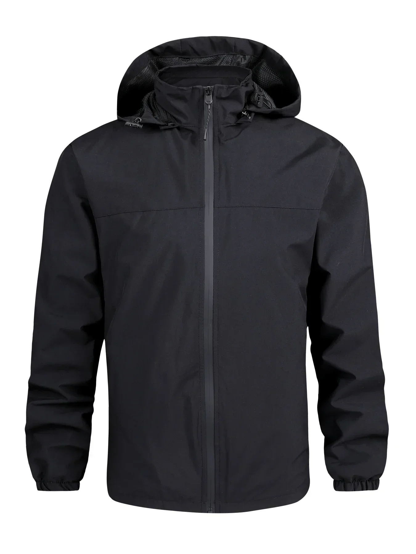 Men’s Waterproof Coat – Regular Fit – Breathable Technical Fabric – Hooded Rain Protection