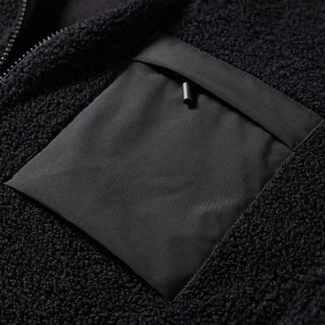 Thickened lamb fleece jacket for men