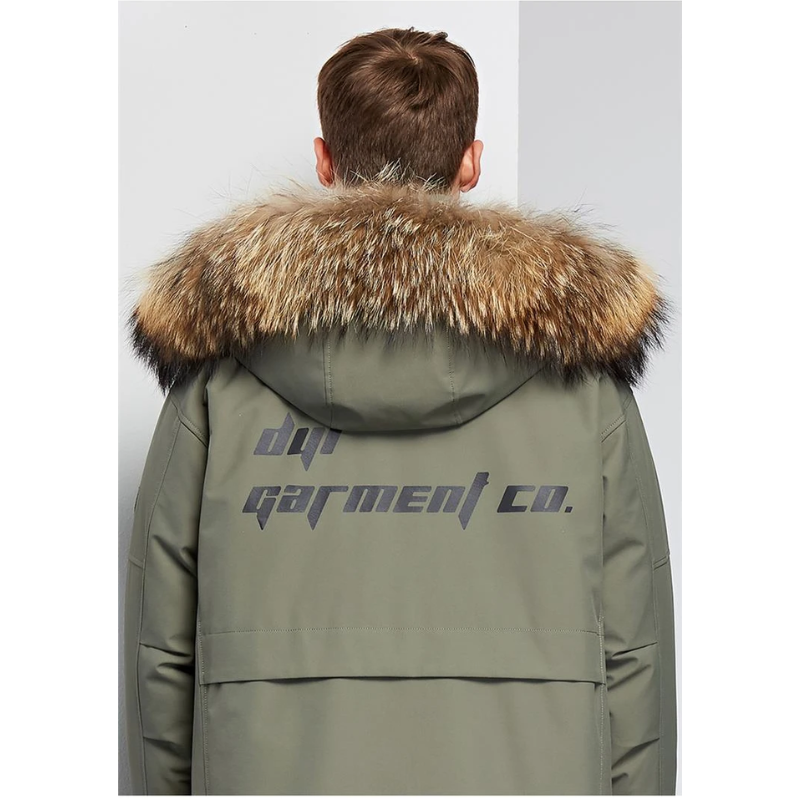 Men’s Parka Jacket – Relaxed Fit – Faux Fur Hood – Windproof Water-Resistant