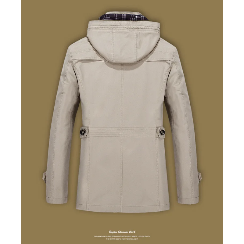 Men’s Parka Jacket – Tailored Fit – Water-Resistant – Hooded with Multiple Pockets
