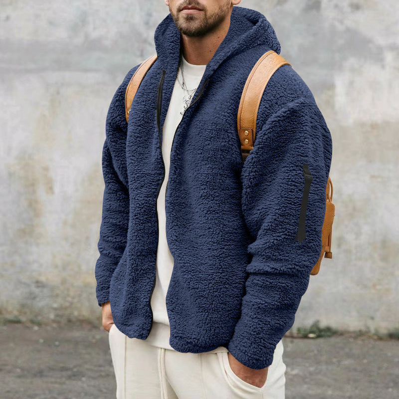 Men’s Softshell Jacket – Fleece Lined – Standard Fit – Zipper Pockets – High Neck