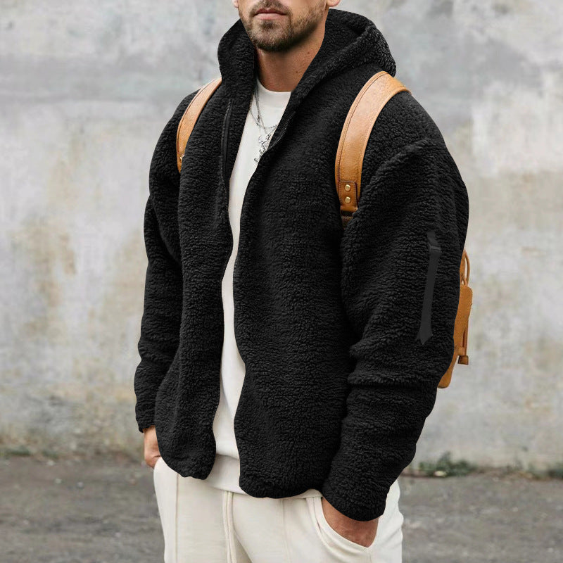 Men’s Softshell Jacket – Fleece Lined – Standard Fit – Zipper Pockets – High Neck