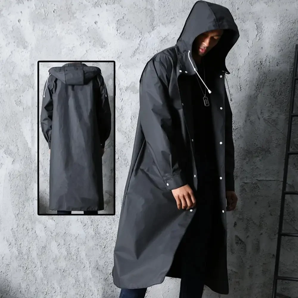 Men’s Hooded Coat – Waterproof – Oversized Fit – Long Length – Outdoor Casual Wear