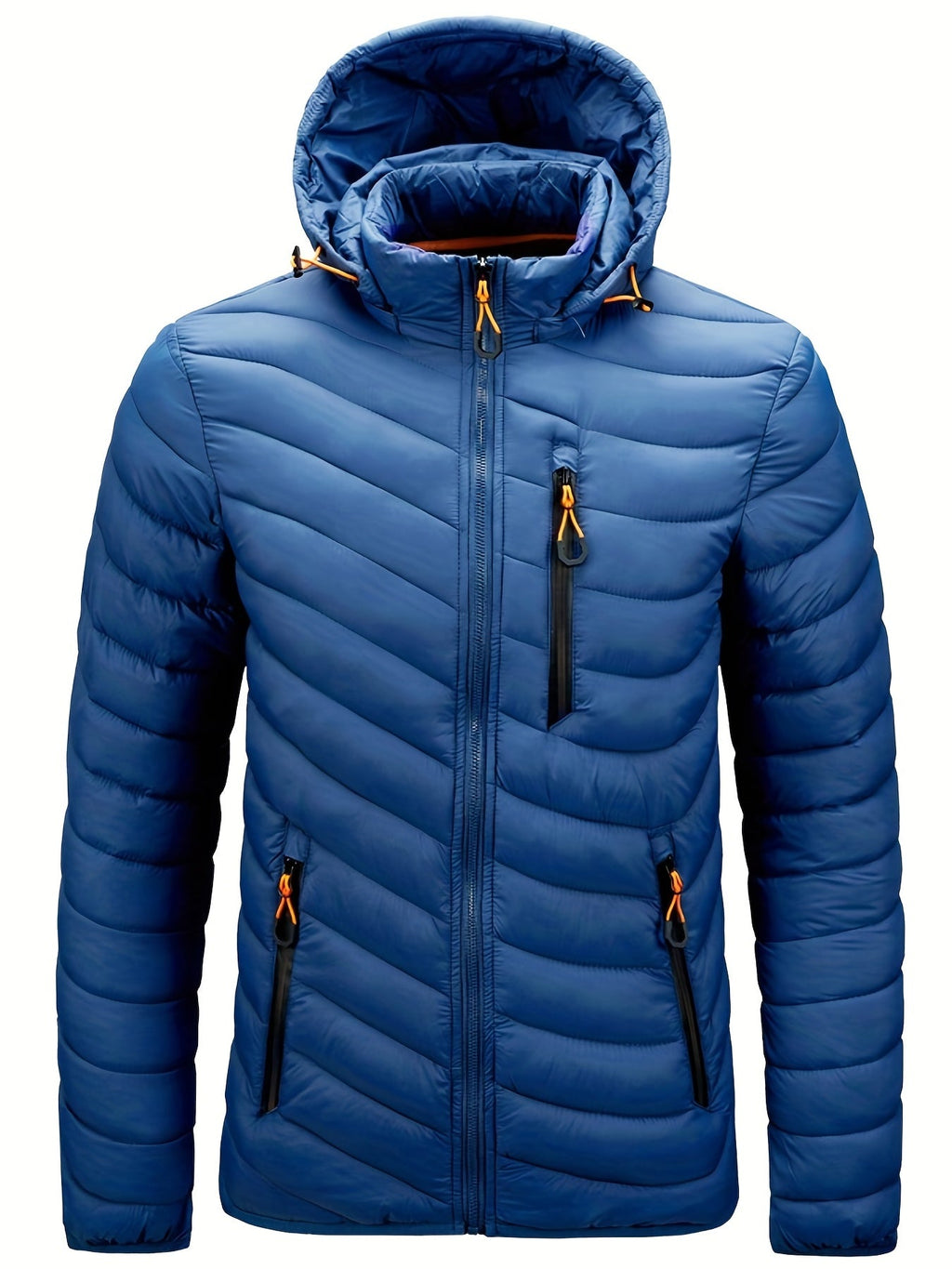 Men’s Puffer Jacket - Thick Insulated Warmth - Water-Resistant - Full Zip Hooded Outerwear