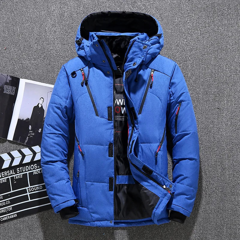 Men’s Sports Jacket – Windproof Insulated – Regular Fit – Hooded with Zip Pockets