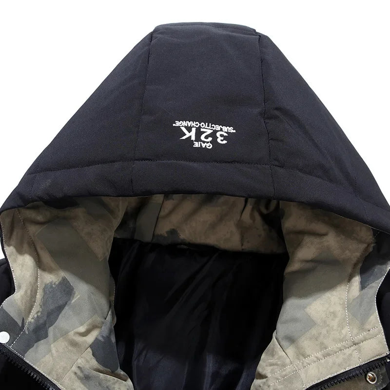 Men’s Puffer Jacket - Insulated Quilted Design - Hooded - Multiple Utility Pockets