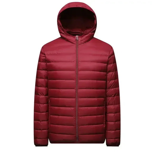 Men’s Padded Jacket – Regular Fit – Quilted – Hooded Water-Resistant Outerwear