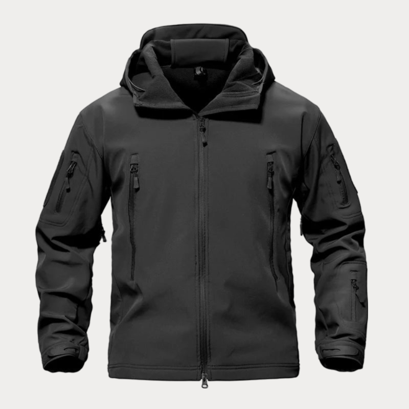Men’s Windbreaker Jacket – Softshell – Regular Fit – Hooded – Zip Pockets – Lightweight