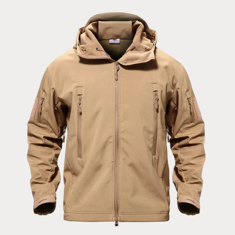 Men’s Windbreaker Jacket – Softshell – Regular Fit – Hooded – Zip Pockets – Lightweight