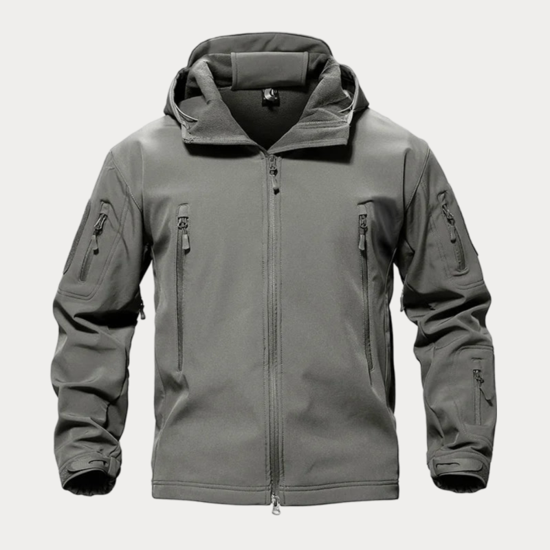Men’s Windbreaker Jacket – Softshell – Regular Fit – Hooded – Zip Pockets – Lightweight