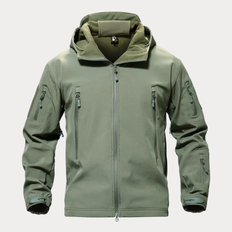 Men’s Windbreaker Jacket – Softshell – Regular Fit – Hooded – Zip Pockets – Lightweight