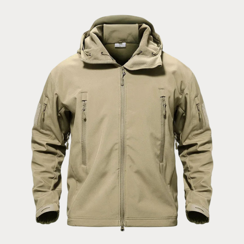Men’s Windbreaker Jacket – Softshell – Regular Fit – Hooded – Zip Pockets – Lightweight