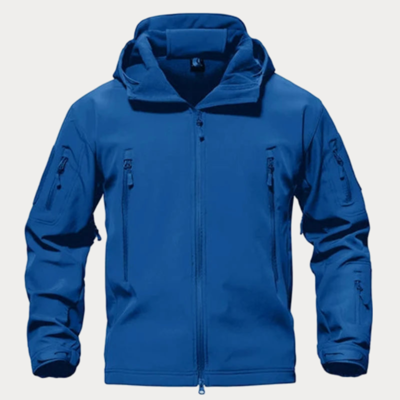 Men’s Windbreaker Jacket – Softshell – Regular Fit – Hooded – Zip Pockets – Lightweight