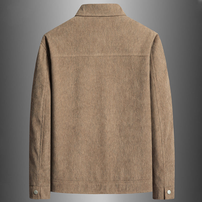 Men’s Jacket – Structured Fit – Cotton Woven – Button Front – Chest Flap Pockets