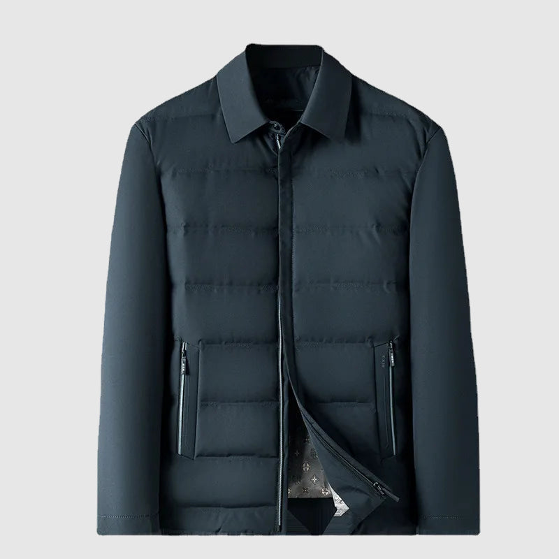 Men’s Down Jacket – Tailored Fit – Quilted Insulated – Water-Resistant