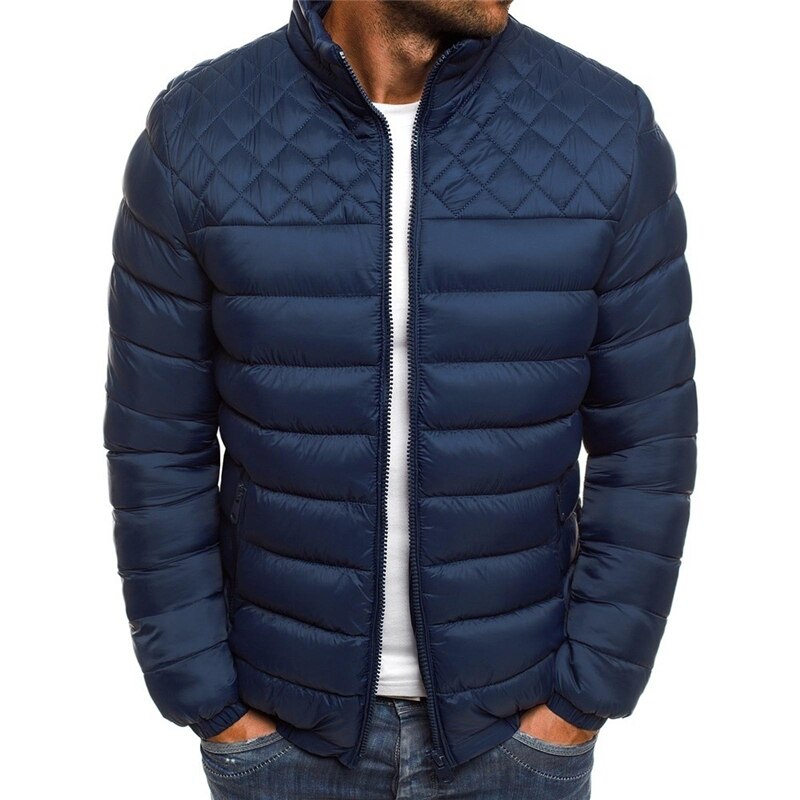 Men’s Jacket - Stand Collar - Zip Closure -Warm & Comfortable