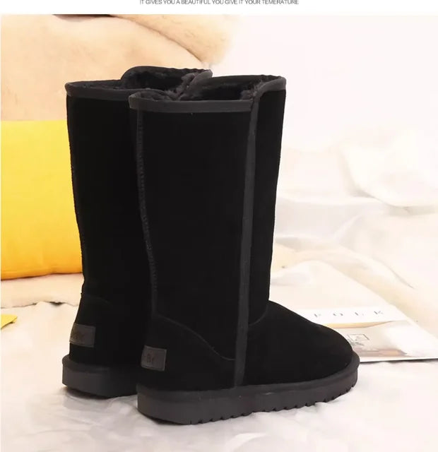 Winter Boots for Women - Warm Plush-Lined Suede Snow Boots - Waterproof and Anti-Slip Design