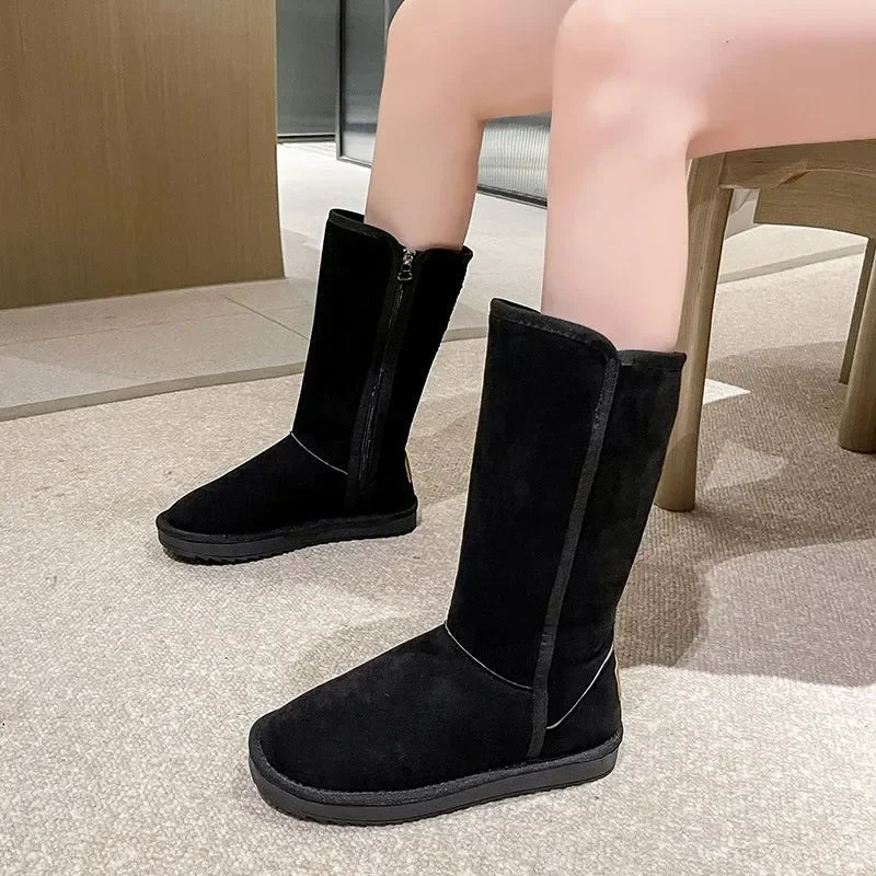 Winter Boots for Women - Warm Plush-Lined Suede Snow Boots - Waterproof and Anti-Slip Design