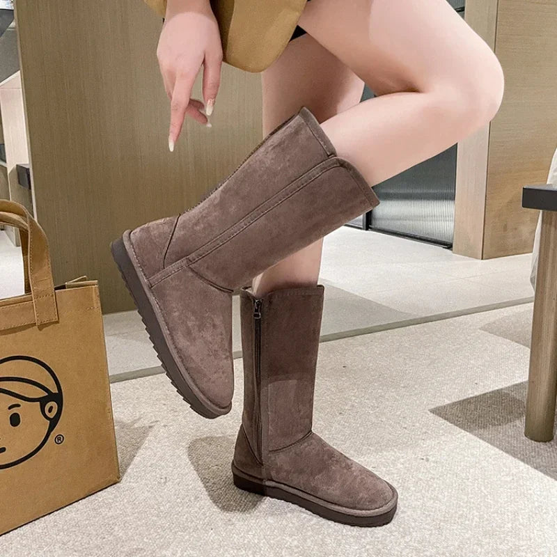 Winter Boots for Women - Warm Plush-Lined Suede Snow Boots - Waterproof and Anti-Slip Design