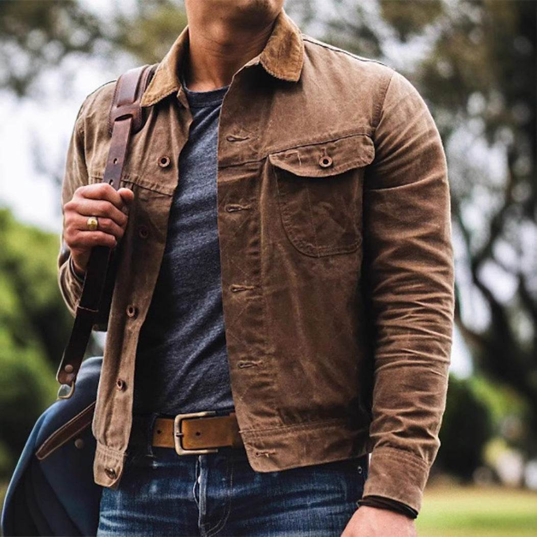 Men’s Jacket –Shirt Collar – Button Front – Casual Tailored Fit