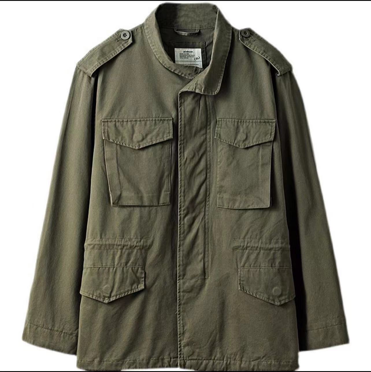 Men’s Field Jacket – Relaxed Fit – Cotton Blend – Utility Pockets – Adjustable Waist
