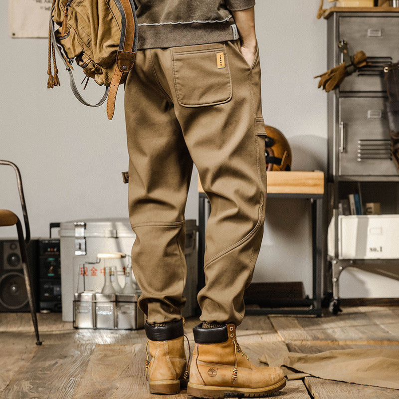 Men’s Cargo Pants – Relaxed Fit  – Utility Pockets – Drawstring Cuff