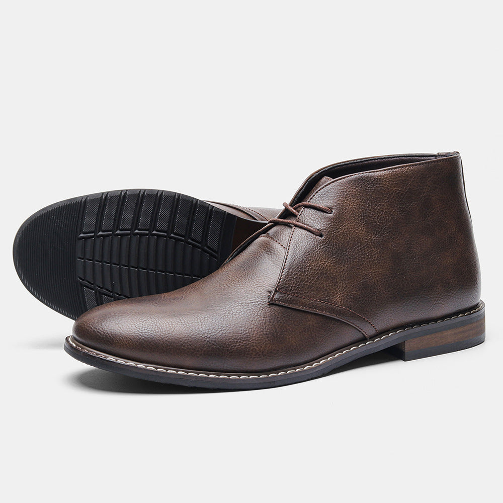 Men’s Chukka Boots – Leather – Lace-Up Ankle Design – Classic Comfortable Fit