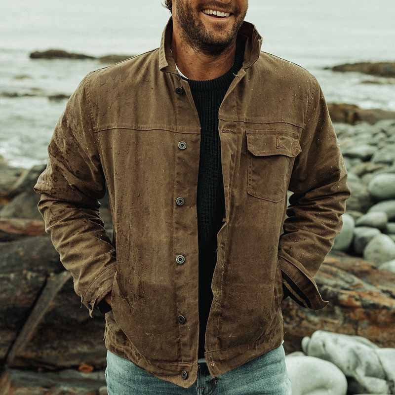 Men's Utility Jacket - Heavyweight - Relaxed Fit - Button Front