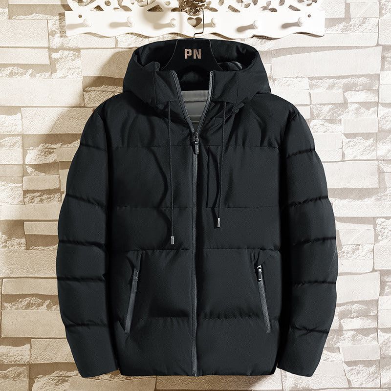 Men’s Hooded Jacket – Slim Fit – Quilted Insulation – Zipper Front – Casual Outerwear