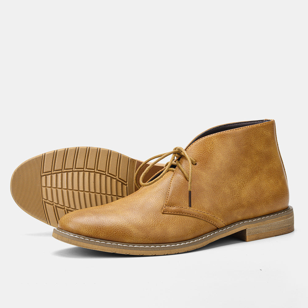 Men’s Chukka Boots – Leather – Lace-Up Ankle Design – Classic Comfortable Fit
