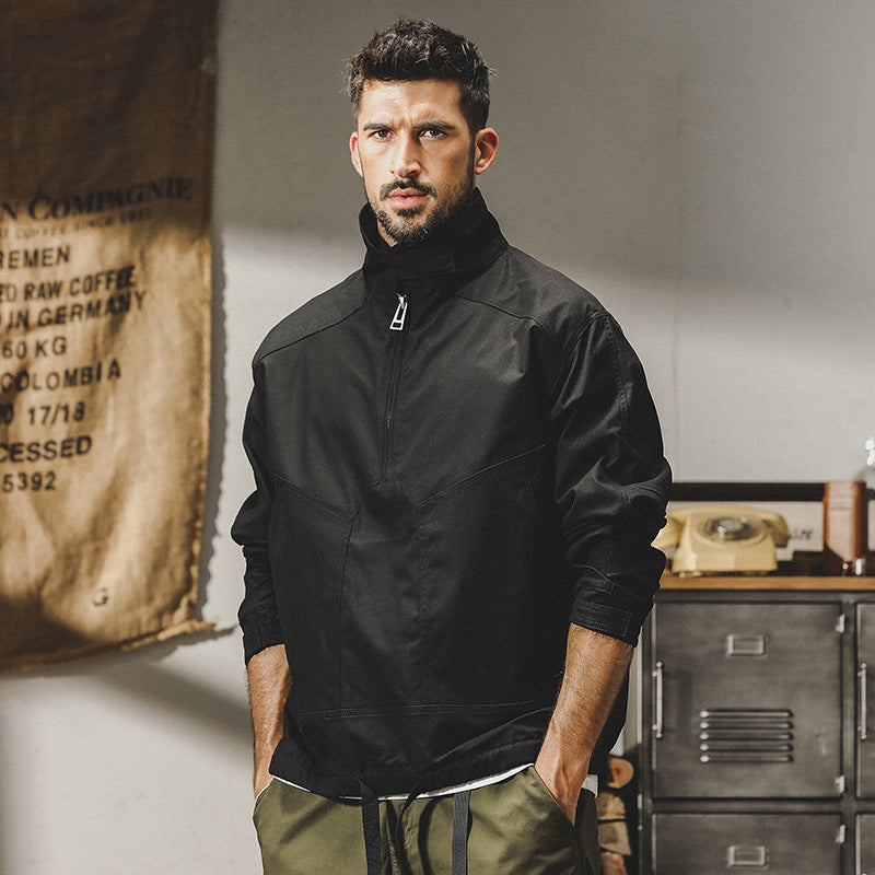 Men’s Outdoor Jacket – Relaxed Fit – Windproof Water-Resistant – Utility Style