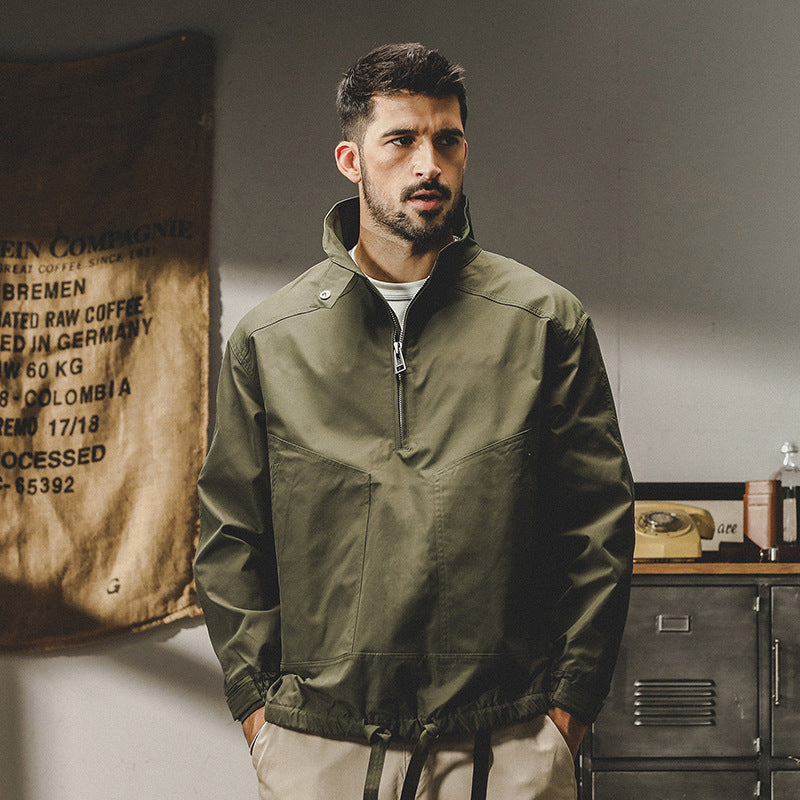 Men’s Outdoor Jacket – Relaxed Fit – Windproof Water-Resistant – Utility Style
