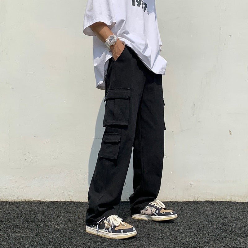 Men’s Cargo Pants - Relaxed Fit - Multi-Pocket - Full Length Casual Wear