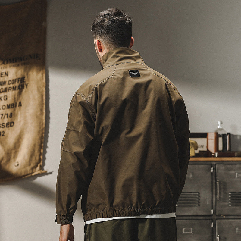 Men’s Outdoor Jacket – Relaxed Fit – Windproof Water-Resistant – Utility Style
