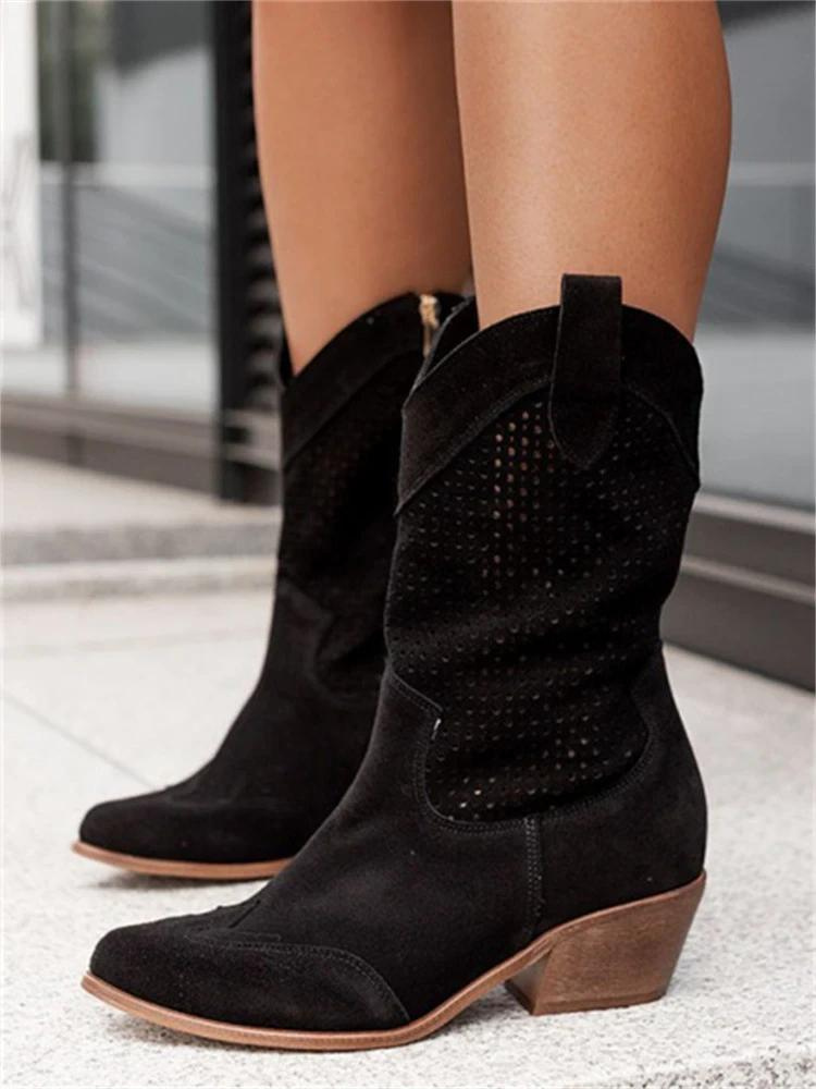 Breathable Western Cowboy Boots | Lightweight All-Season Fashion Boots
