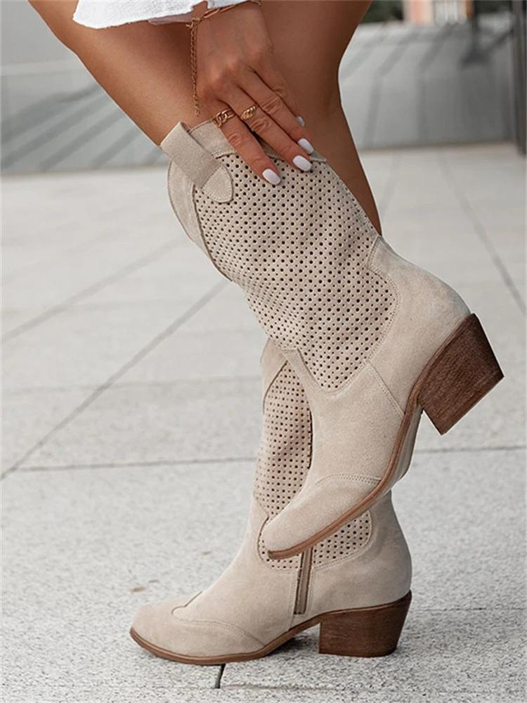 Breathable Western Cowboy Boots | Lightweight All-Season Fashion Boots