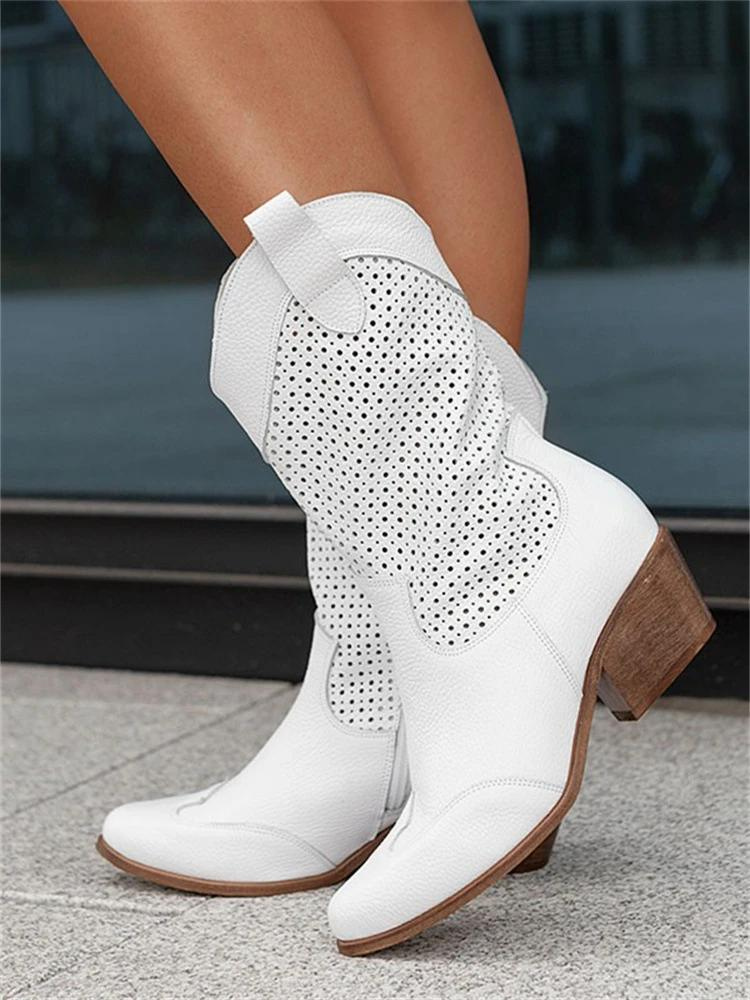 Breathable Western Cowboy Boots | Lightweight All-Season Fashion Boots