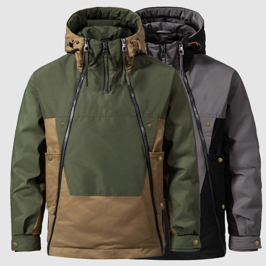 Men’s Jacket – Regular Fit – Hooded Windproof Water-Resistant Outdoor Wear