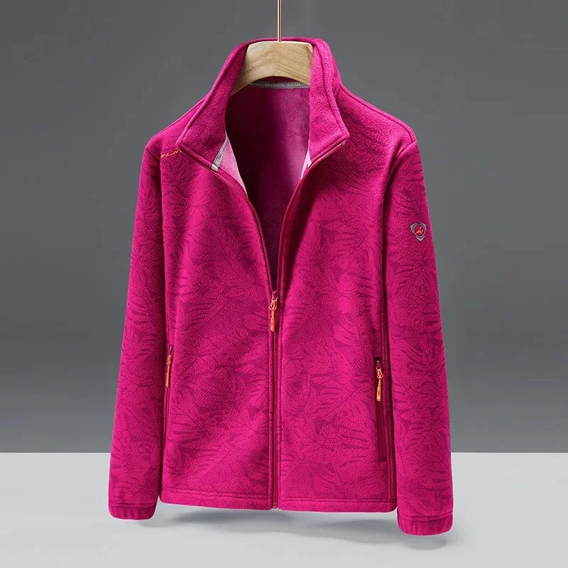 Men’s Fleece Jacket – Standard Fit – High Collar – Zip Pockets – Soft Warm Texture