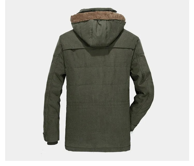 Men’s Parka Coat - Fur Lined - Detachable Hood - Insulated & Windproof