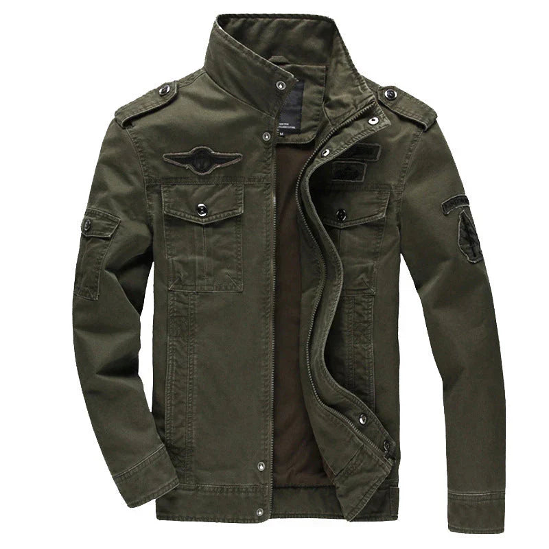 Men’s Jacket – Structured Fit – Windproof Water-Resistant – Utility Pockets – Stand Collar