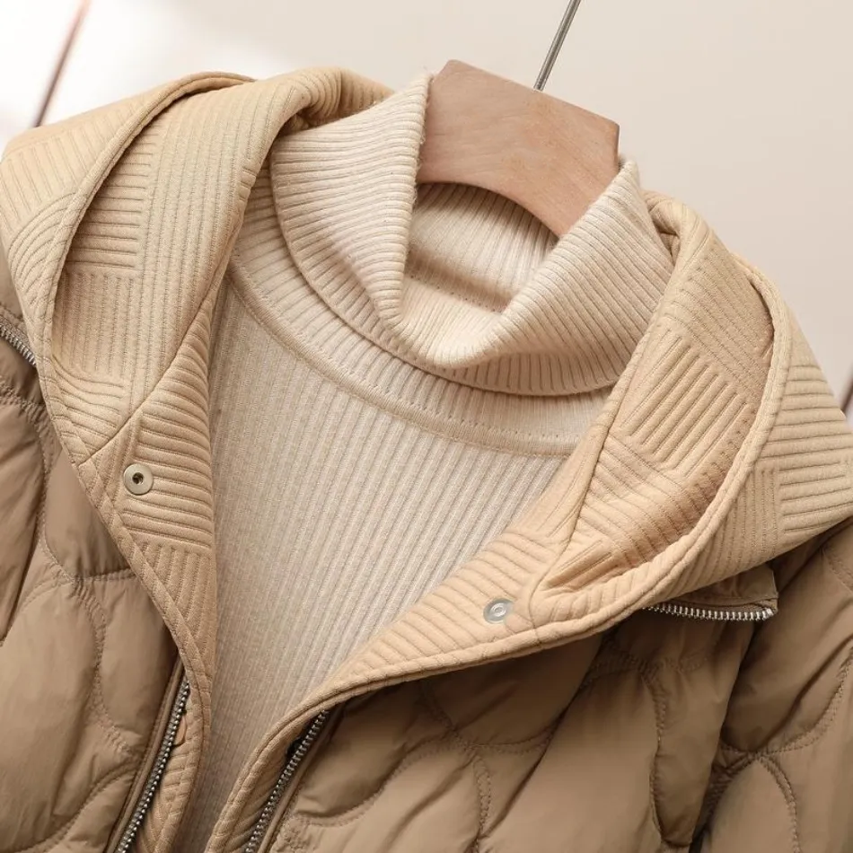 Men’s Quilted Puffer Jacket – Hooded – Zip Closure – Warm Insulated – Front Pockets